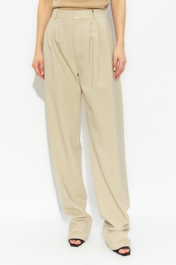 Cream High-waisted trousers Saint Laurent - Vitkac Australia